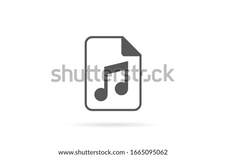 Music notes, song, melody or tune flat vector icon for musical apps and websites acoustic guitar vector icon.classic,instrument, musical,rock,sound,acoustic,string,play,electric,concert