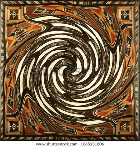 an abstract figure in brown tones,