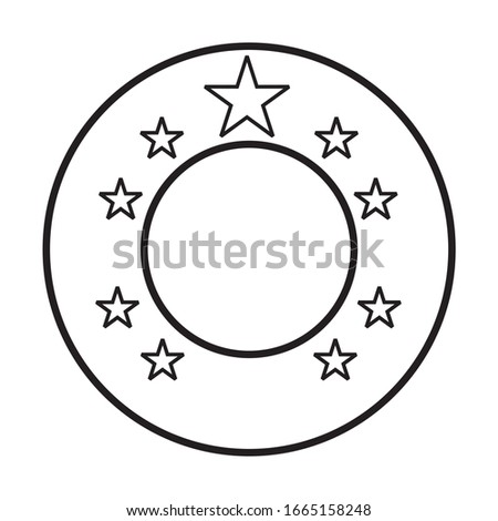 stars in circle icon vector ilustration