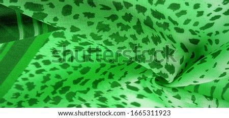 Collection of textural background, silk fabric, zebra skin in green African style. For the designer, sketch layout, decorator entourage.