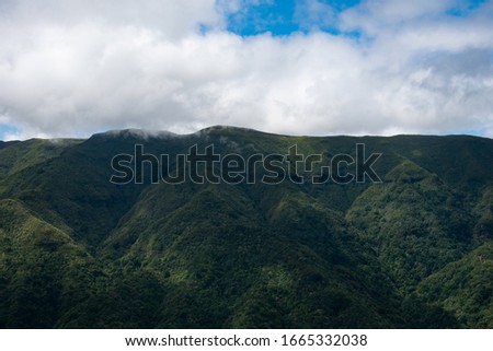 Panoramic view of the mountains photo. Landscape of mountains
