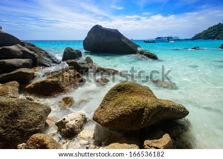 Rock beach, Tachai island, Thailand