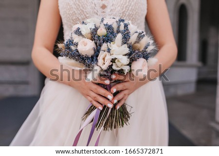 Beautiful girl's wedding with flowers