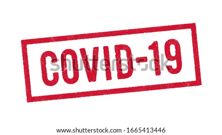Vector illustration of the word Covid-19 (abbreviation of Coronavirus disease 2019) in red ink stamp