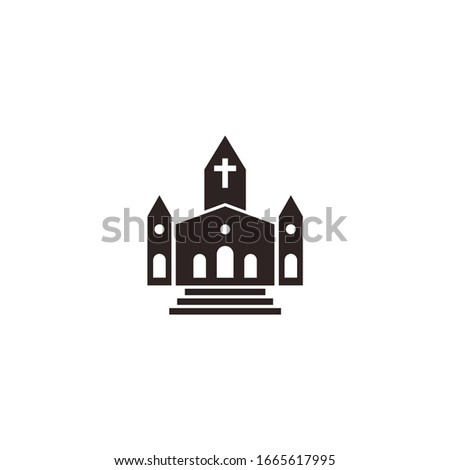 church Icon vector sign isolated for graphic and web design. church symbol template color editable on white background.