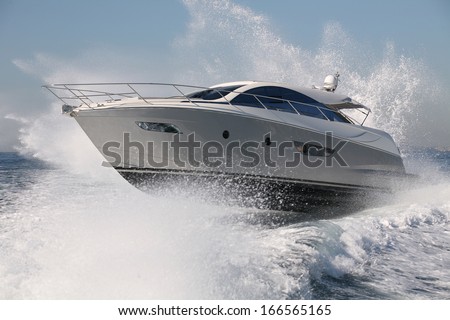 motor boat  Royalty-Free Stock Photo #166565165