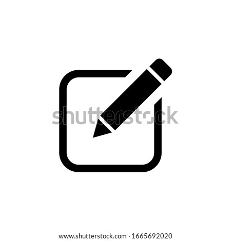 Edit icon, Pencil icon, sign up icon vector isolated
