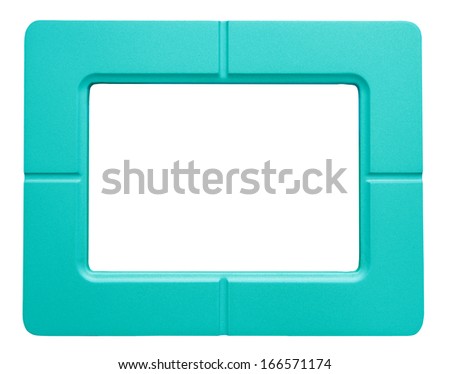 Blue Photo frame - isolated on white background