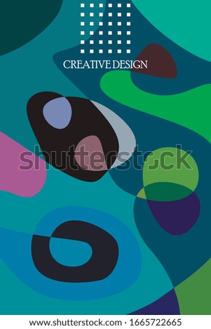 Abstract color modern geometric spots, vector background