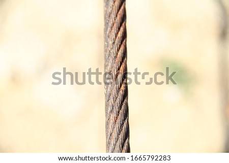 Abstract background of steel cables covered with rusted