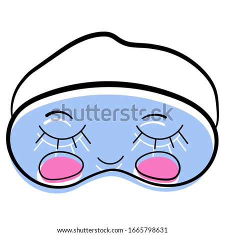 Mask for sleeping free on a white background. Vector illustration. Decor element.