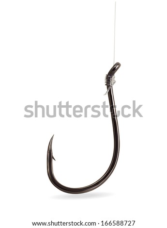 Fishing Hook isolated on white background. Vector illustration created using gradient meshes.