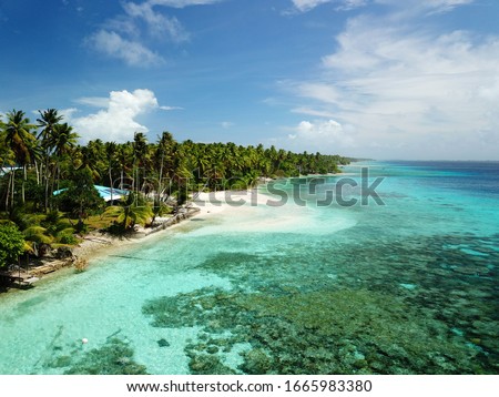 Bikendrik island resort in Majuro, Marshall islands Royalty-Free Stock Photo #1665983380