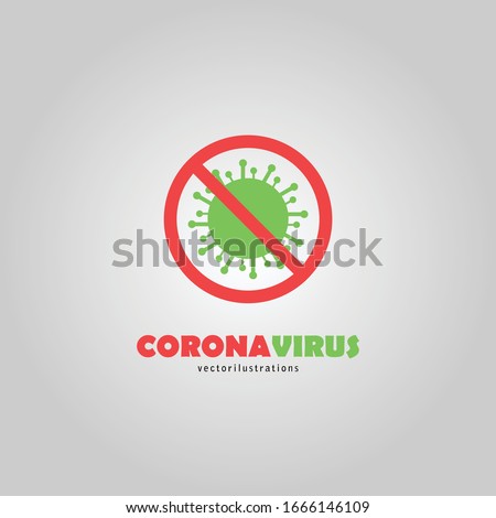 Corona Virus prevention ilustration of corona virus. Corona Virus in Wuhan, China, Global Spread, and Concept of Icon of Stopping Corona Virus Royalty-Free Stock Photo #1666146109
