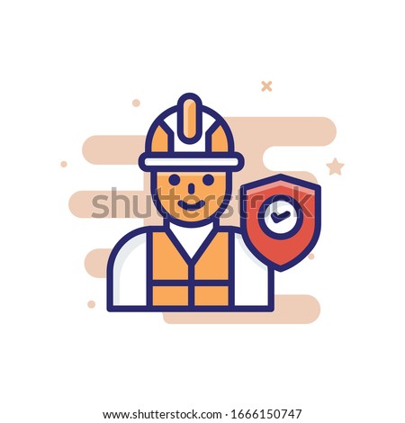 Builder Risk Insurance Vector illustration. insurance icon isolated on white background.