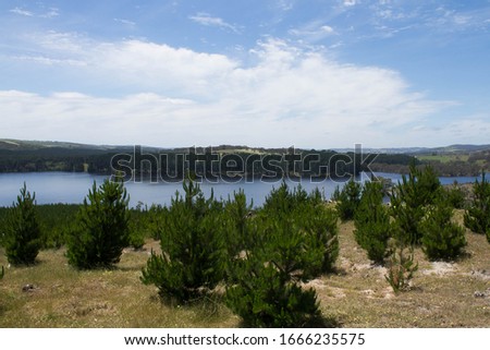 wide picture of reservoir full of water