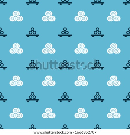 Set Sushi on cutting board and Sushi on seamless pattern. Vector