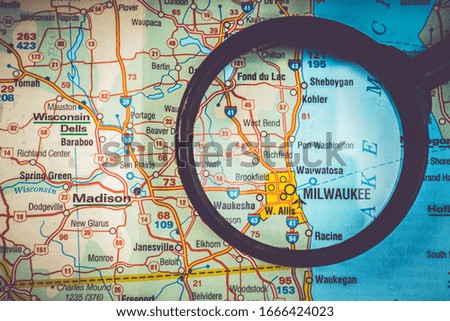 USA travel map background texture