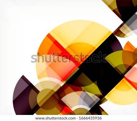 Abstract background, circle and triangle design round shapes overlapping each other. Geometric trendy template. Illustration For Wallpaper, Banner, Background, Card, Book Illustration, landing page