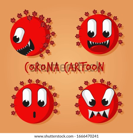 corona virus cartoon style for your education