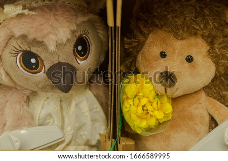 Soft toys hedgehog and owl gift for children and adults.