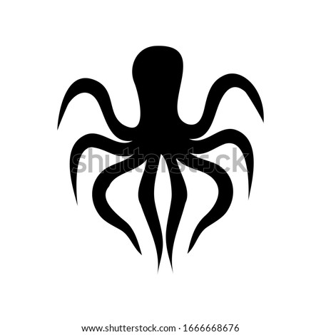 octopus vector icon isolated on white background.