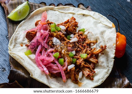 Cochinita Pibil Tacos, Mexican Slow Roasted Marinated Pork