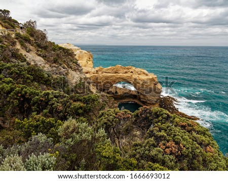 The Arch rock formation,  Port Campbell National Park,  Victoria,  Australia.