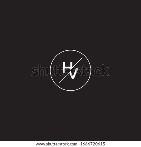 HV logo design and creative sign