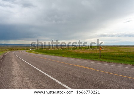 Empty highway in rural Wyoming, USA
