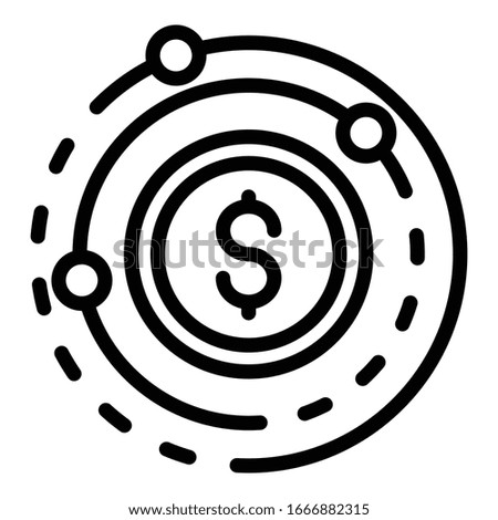 Donation money icon. Outline donation money vector icon for web design isolated on white background