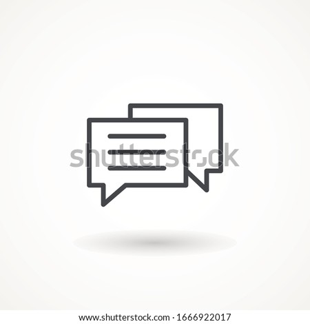 Speech bubbles line Icon, Editable strok flat design style speaking Chatting Chat, speak sign, talk icon