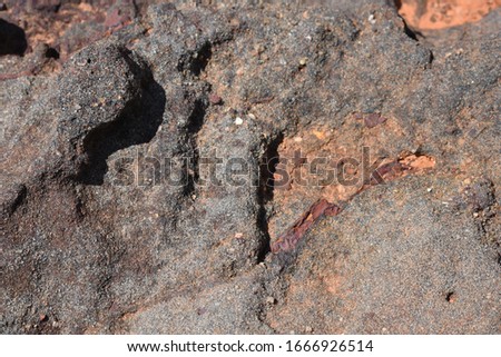Orange and brown rocks ancient iron deposits