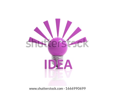 Idea Ligth Bulb Concept 3d render