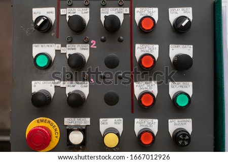 Control panel of cnc machine.