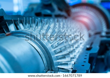 3d printer model of gas-turbine auxiliary power unit. Royalty-Free Stock Photo #1667071789