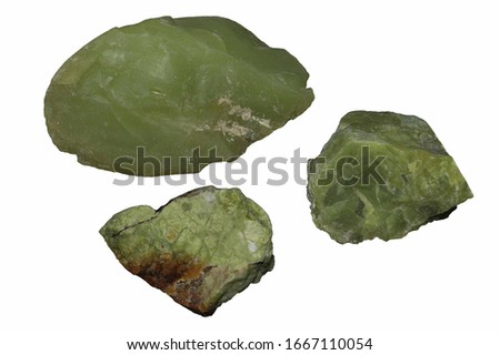 Beautiful pieces of green nontronite (Chlor-Opal)