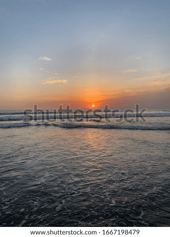Beautiful sunset in Canggu, Bali