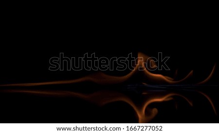 Low fire on a black background.