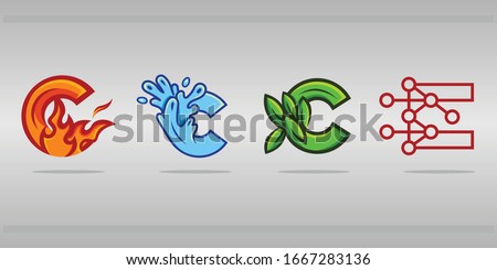 Letter C Set Collection Idea Abstract Creative Modern Business Logo
