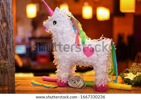Pinata unicorn for girl birthday party