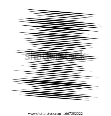 Random lines element. Random horizontal lines. Irregular straight, parallel stripes. Strips, streaks half-tone geometric pattern