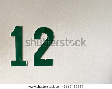 Number 12 on the wall