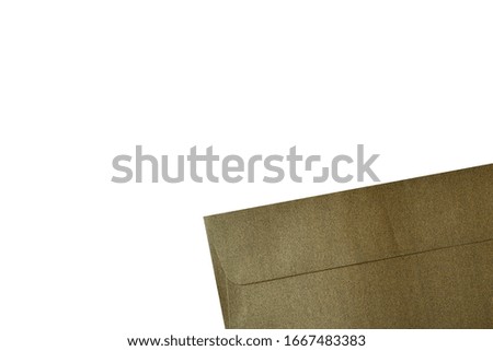 A studio photo of a brown envelope