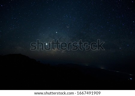 The milky way on a clear night.