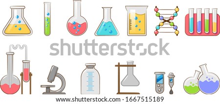 Chemistry vector set collection graphic clipart design