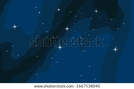 Vector space background . Cute flat style template with Stars in Outer space
 Royalty-Free Stock Photo #1667538040