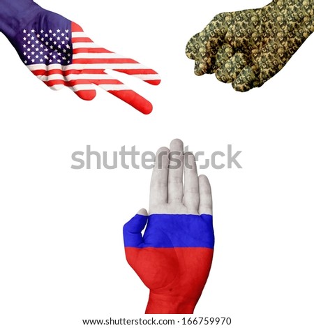 USA Military Russia Rock-Paper-Scissors