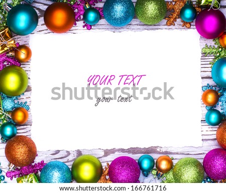 paper bordering with christmas decoration