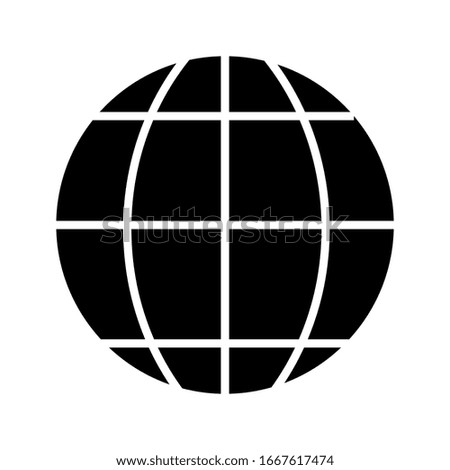 The globe icon. Globe symbol. Flat Vector illustration 0n a white background
